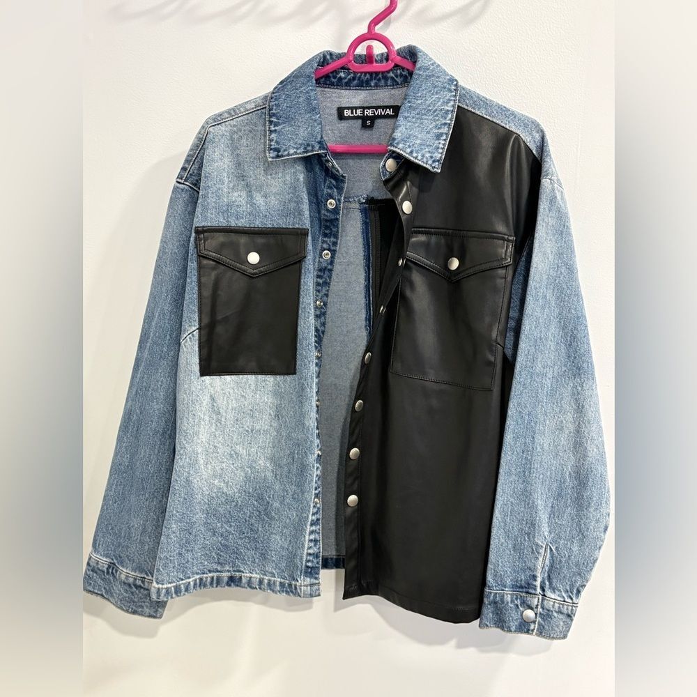 Blue Revival Two-Tone Denim and Black Jacket - Picture 13 of 13